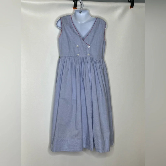 Monday’s Child girls blue turtle appliqué summer dress sz 6x - Picture 2 of 3